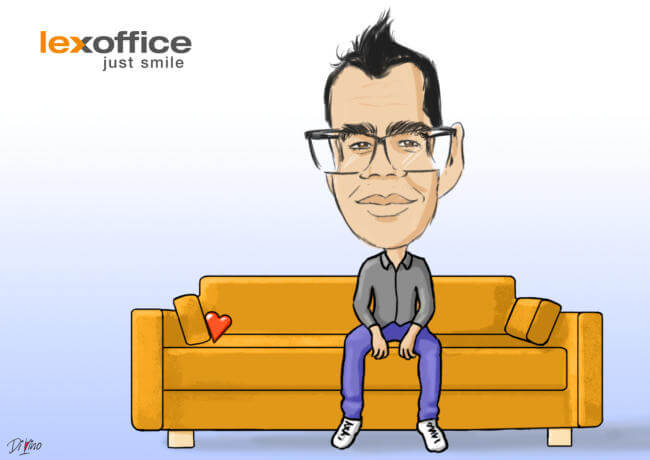 16. Lexware Office Mitarbeiter Karikatur von Di Vino